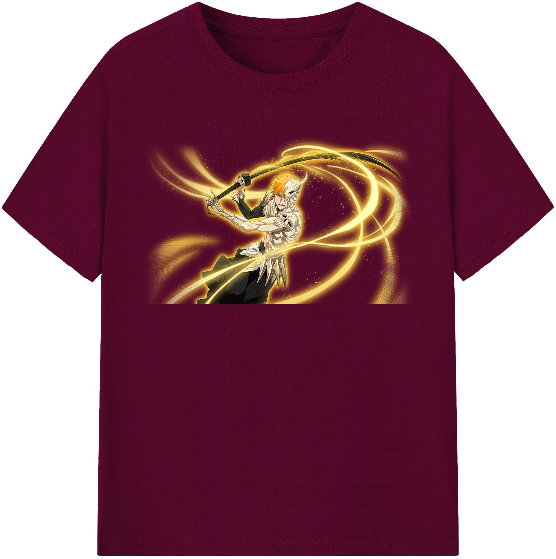 （画像用） ブリーチ 黒崎一護（くろさき いちご）BLEACH Kurosaki Ichigo レディースカジュアルプリントTシャツ（綿100％）